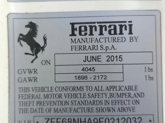 2015 Ferrari 458 Italia 458 SPIDER