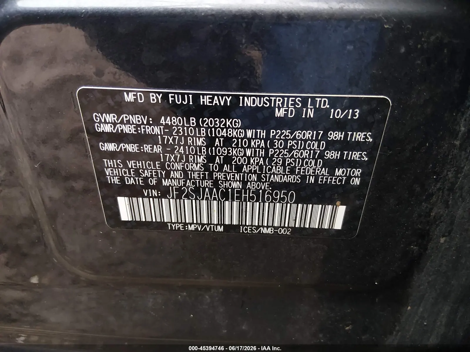 2014 Subaru Forester 2.5i