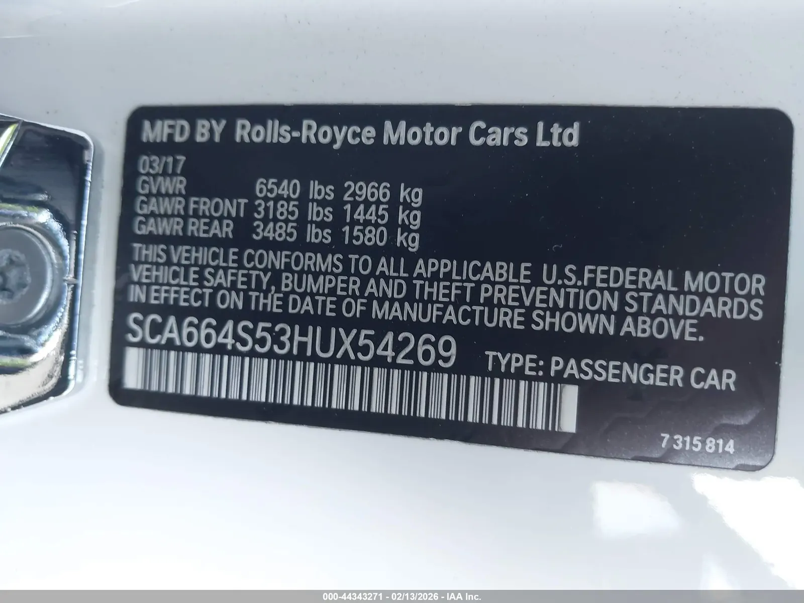 2017 Rolls-Royce Ghost