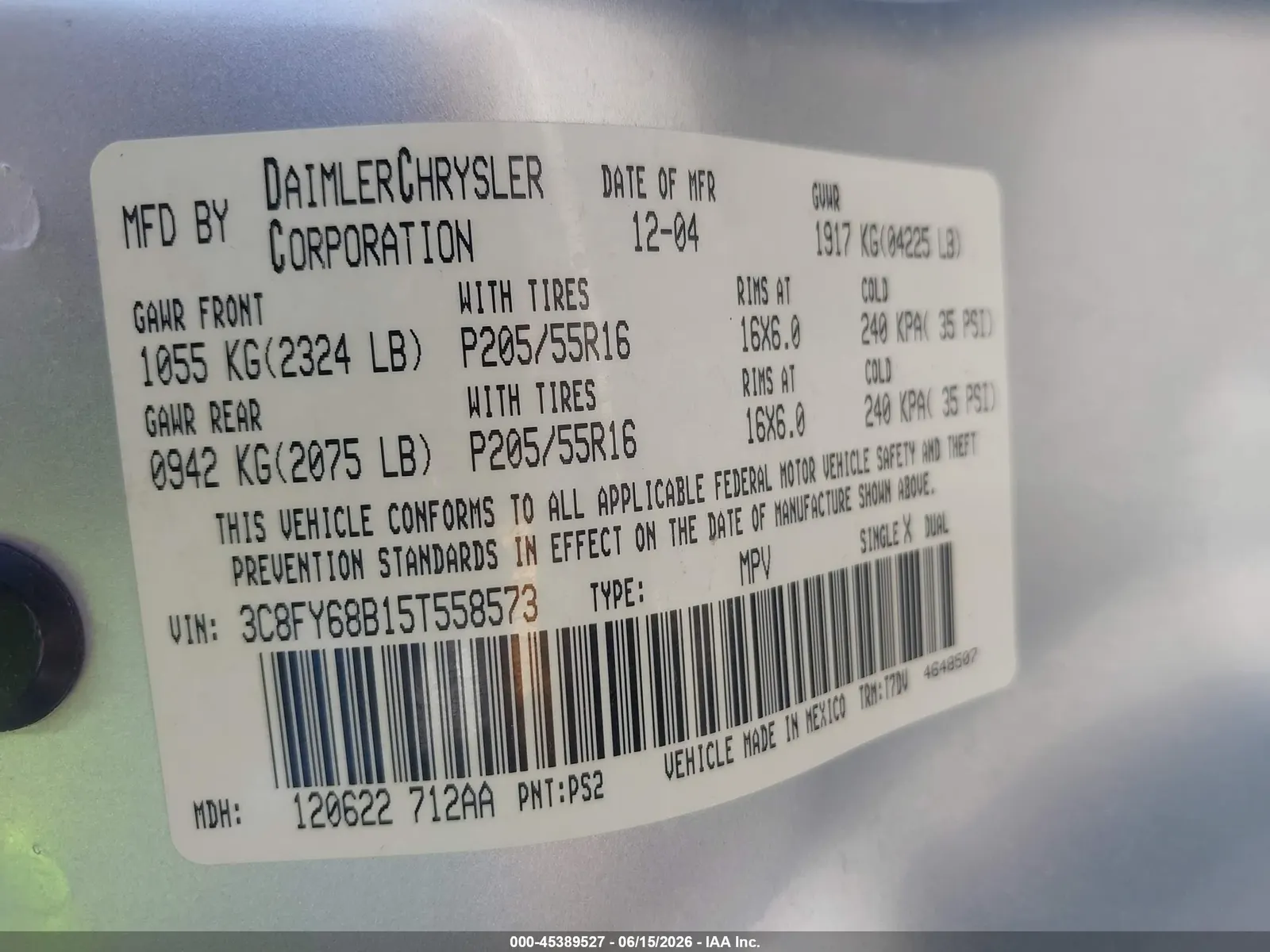 2005 Chrysler PT Cruiser Limited