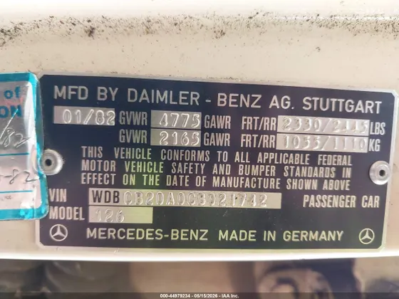 1982 Mercedes-Benz 300 Series 300SD