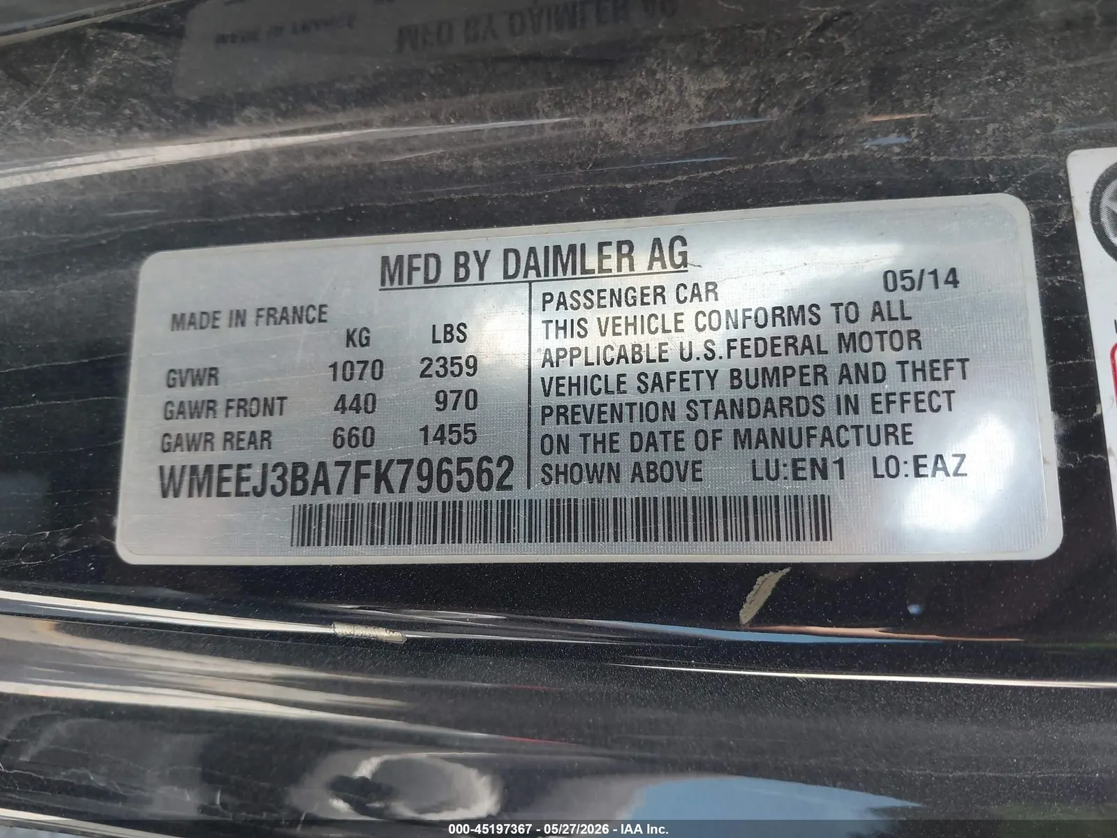 2015 smart fortwo Passion