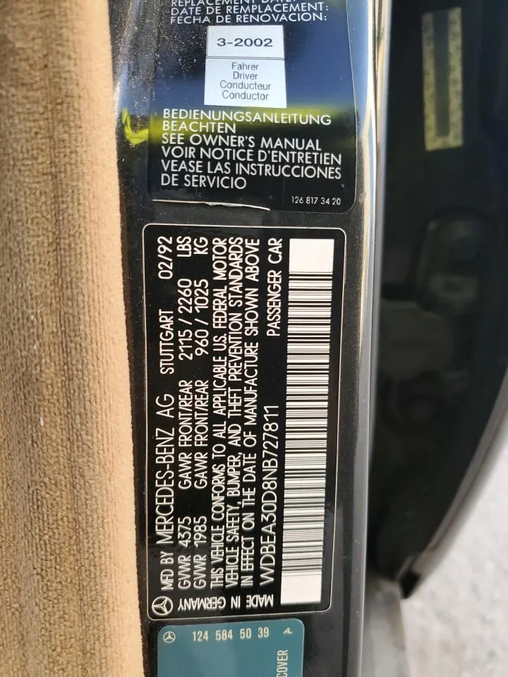 1992 Mercedes-Benz 300 Series 300E