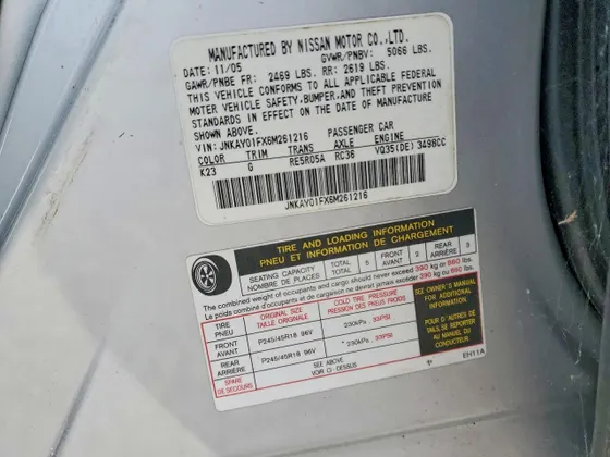 2006 INFINITI M35