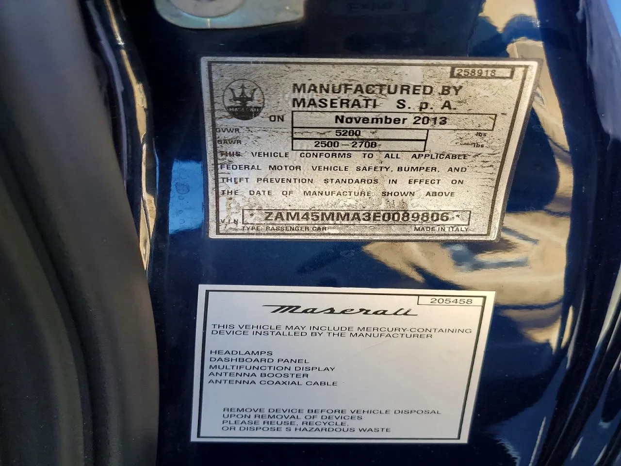 2014 Maserati GranTurismo Convertible GRANTURISMO