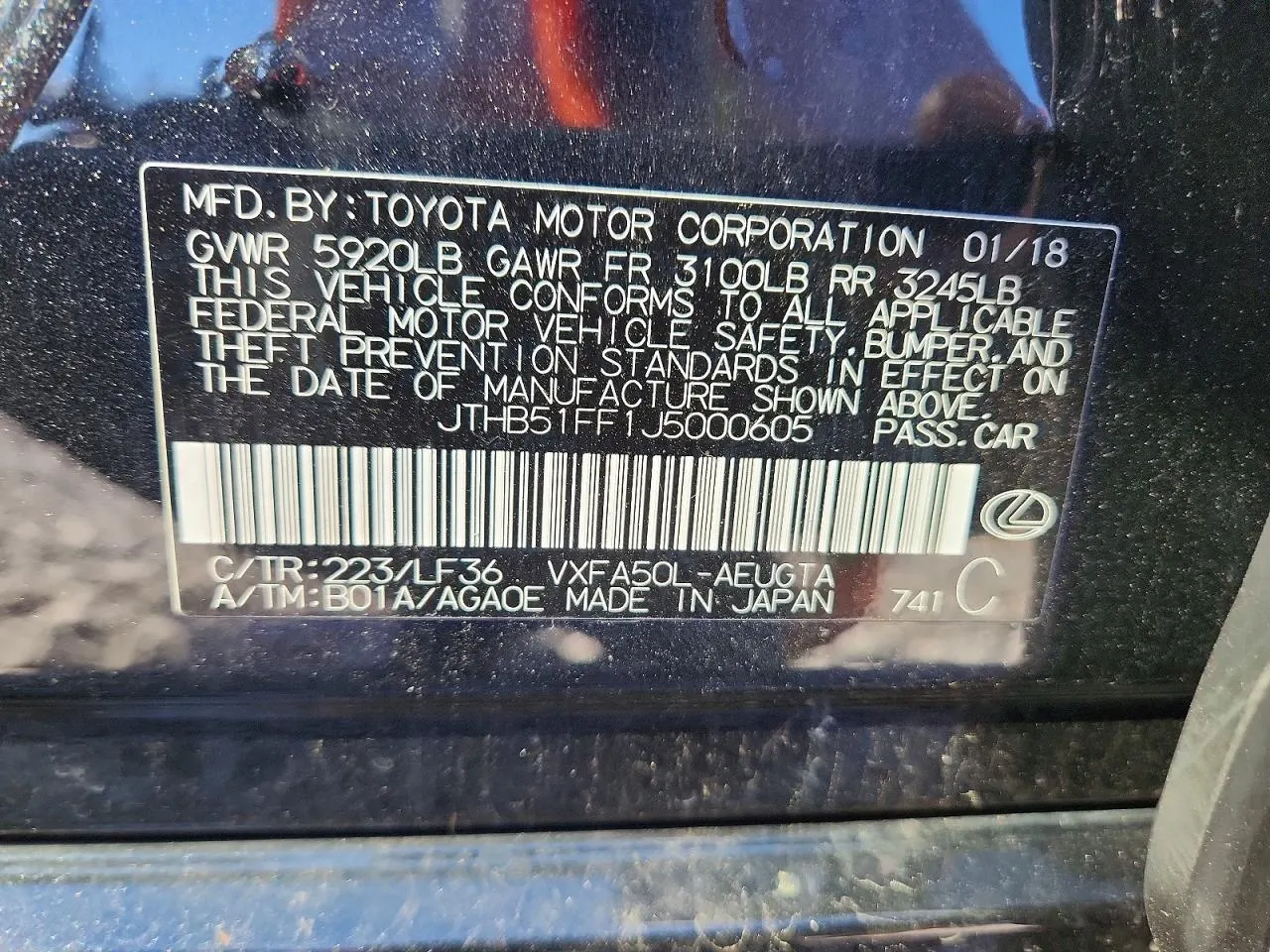 2018 Lexus LS LS 500 F Sport