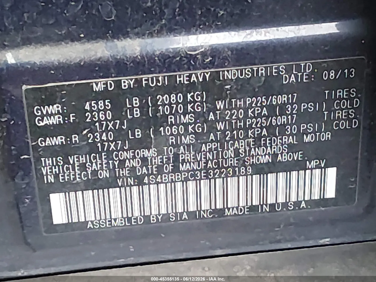 2014 Subaru Outback 2.5i Limited