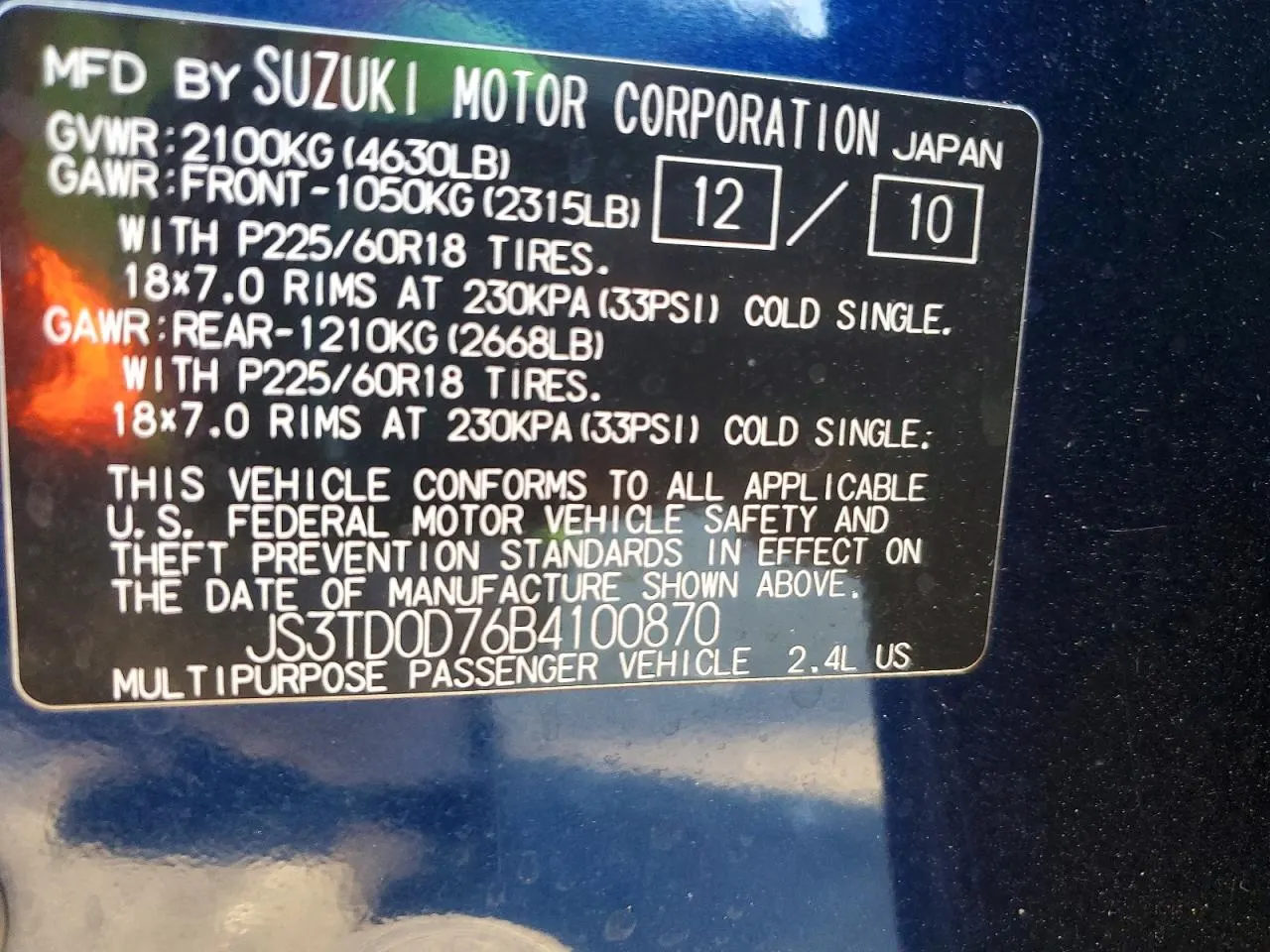 2011 Suzuki Grand Vitara Limited