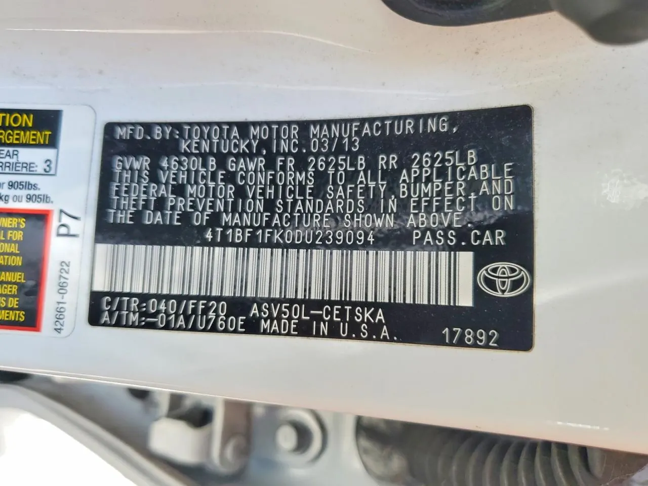 2013 Toyota Camry SE