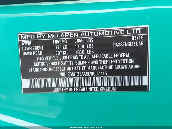 2020 McLaren 600LT