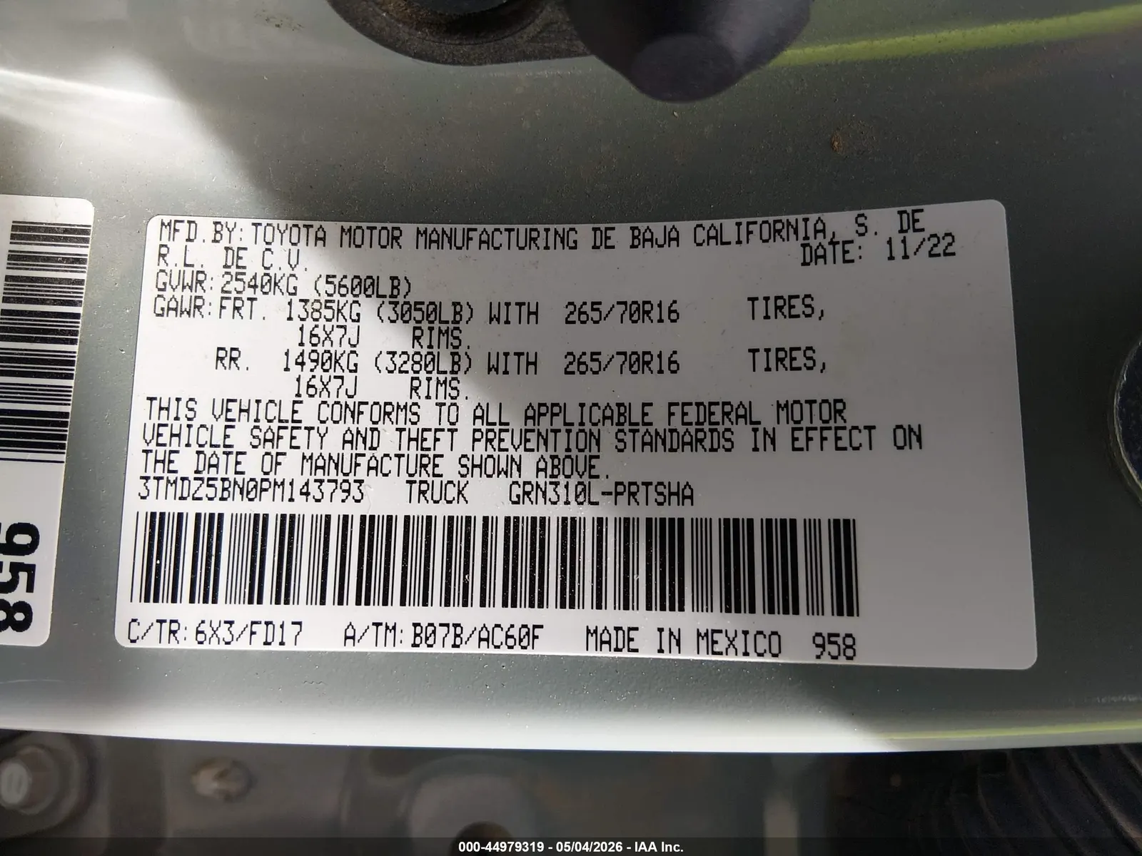 2023 Toyota Tacoma 4WD TRD Off Road