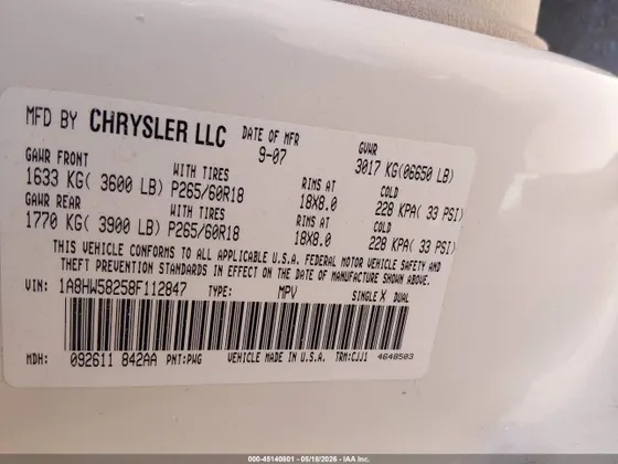 2008 Chrysler Aspen Limited