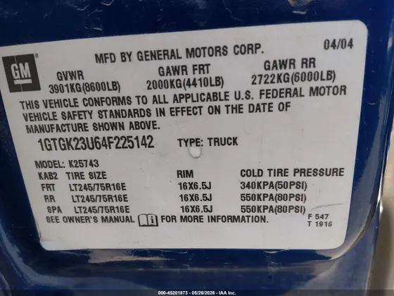 2004 GMC Sierra 2500 Crew Cab SLT