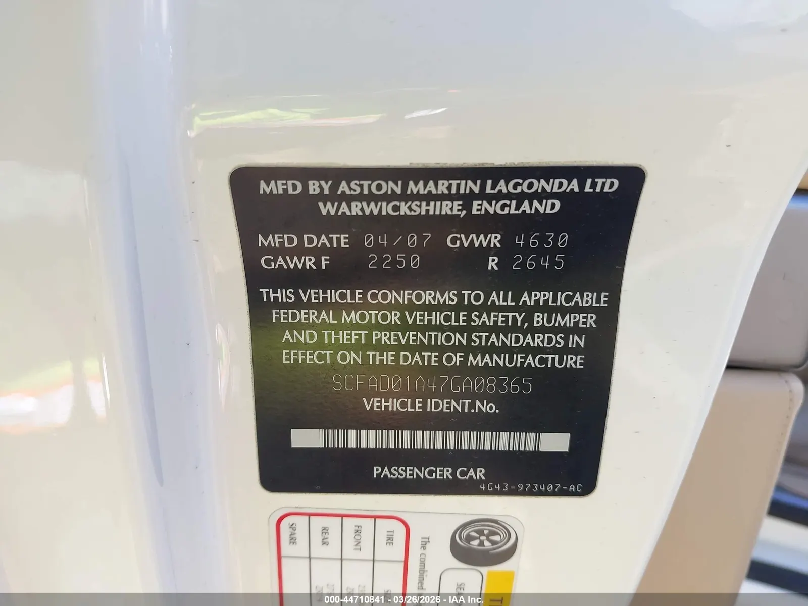 2007 Aston Martin DB9