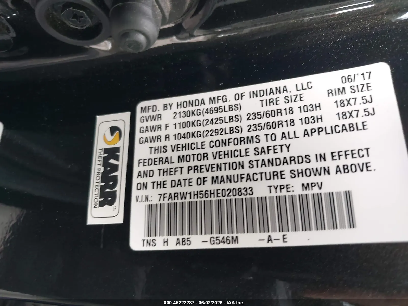 2017 Honda CR-V EX