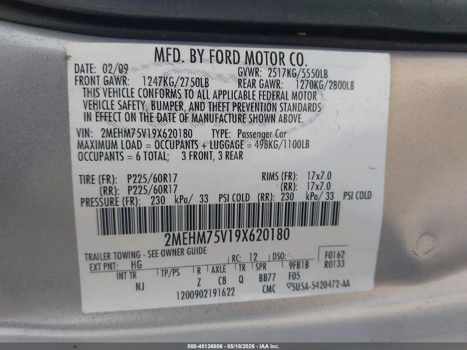 2009 Mercury Grand Marquis LS