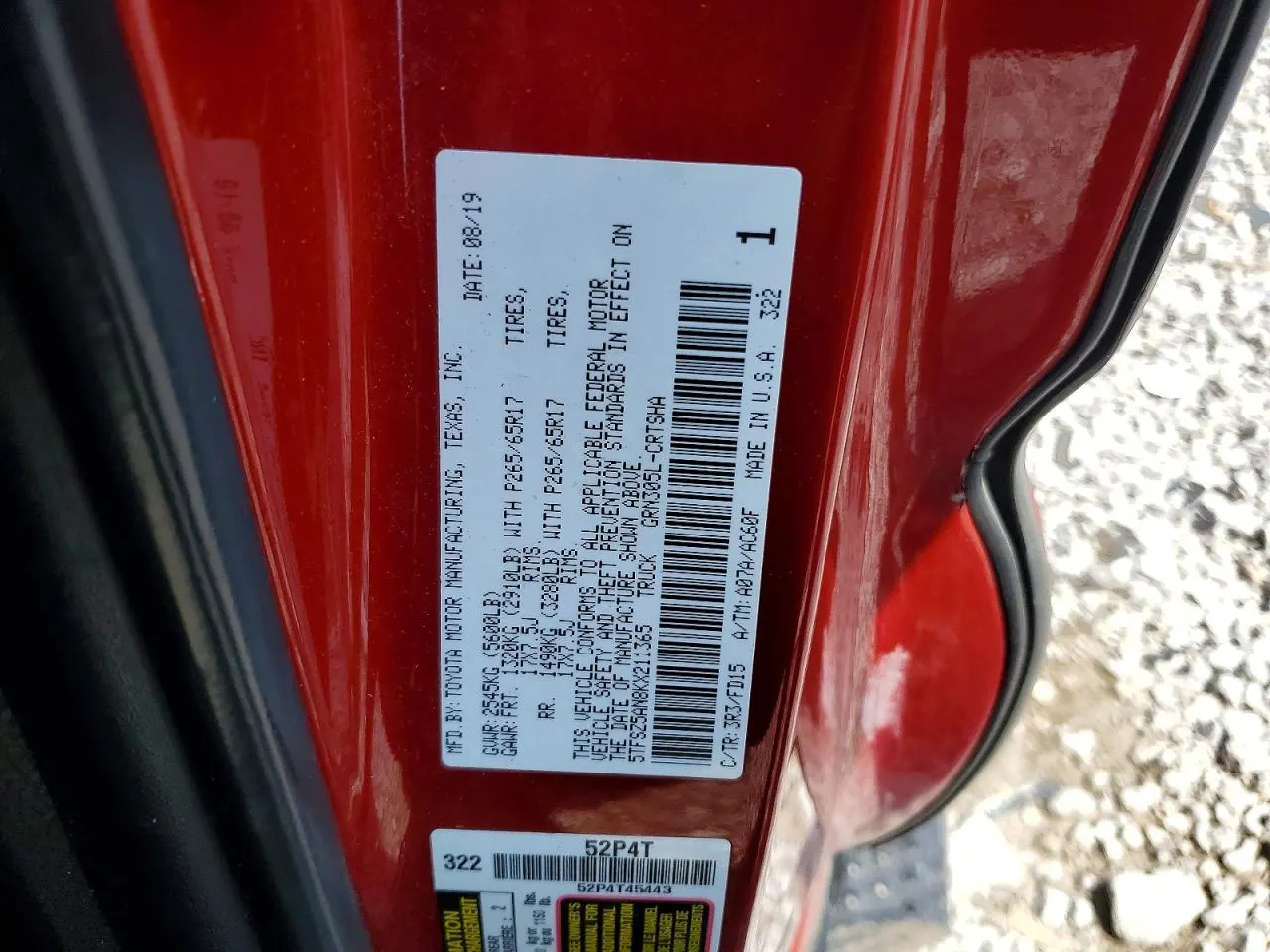 2019 Toyota Tacoma 4WD SR