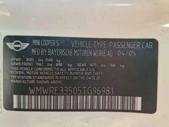 2005 MINI Cooper Hardtop S