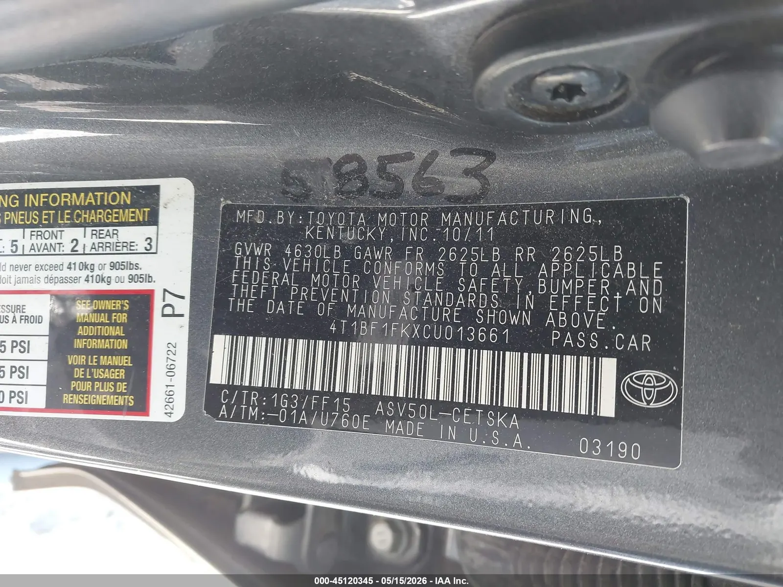 2012 Toyota Camry SE
