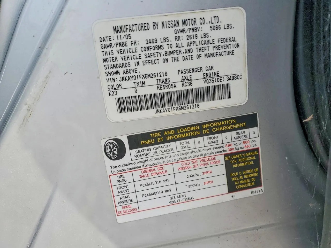 2006 INFINITI M35