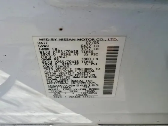 2006 Nissan Titan SE