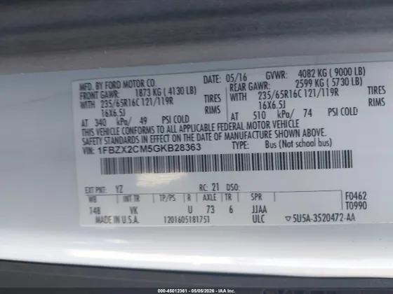 2016 Ford Transit Wagon XLT