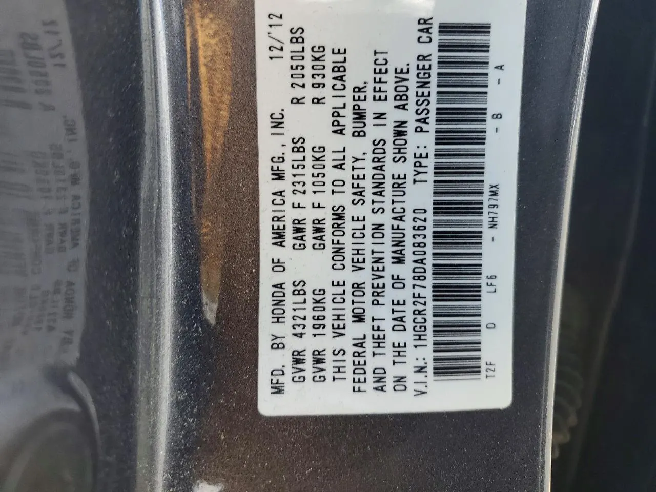 2013 Honda Accord Sdn EX