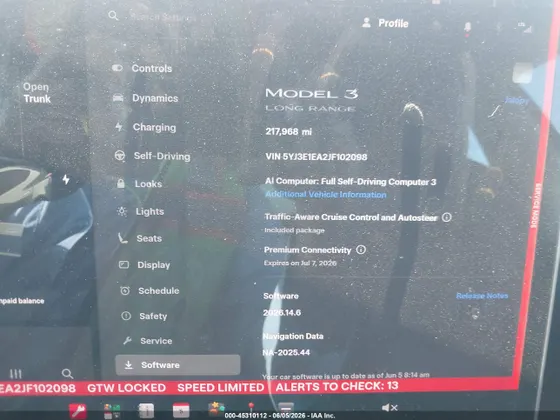 2018 Tesla Model 3 Long Range Battery
