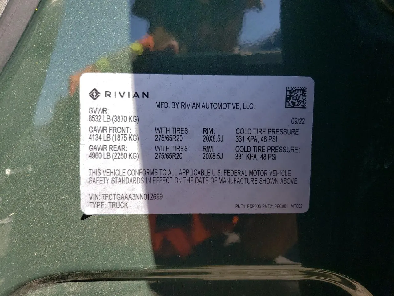 2022 Rivian R1T Adventure Package