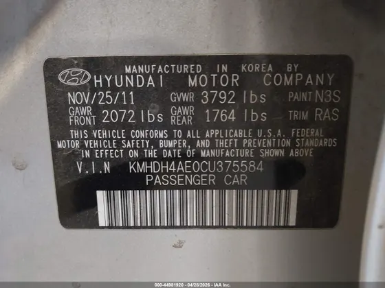 2012 Hyundai Elantra GLS PZEV