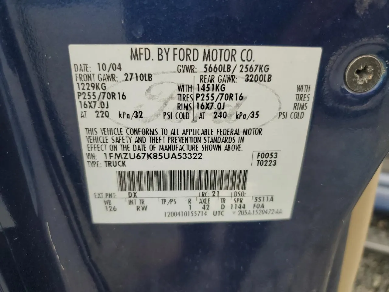 2005 Ford Explorer Sport Trac XLS