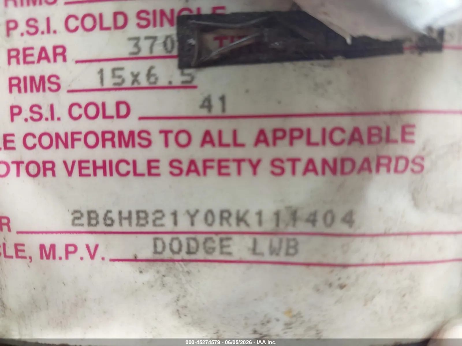 1994 Dodge Ram Van B250