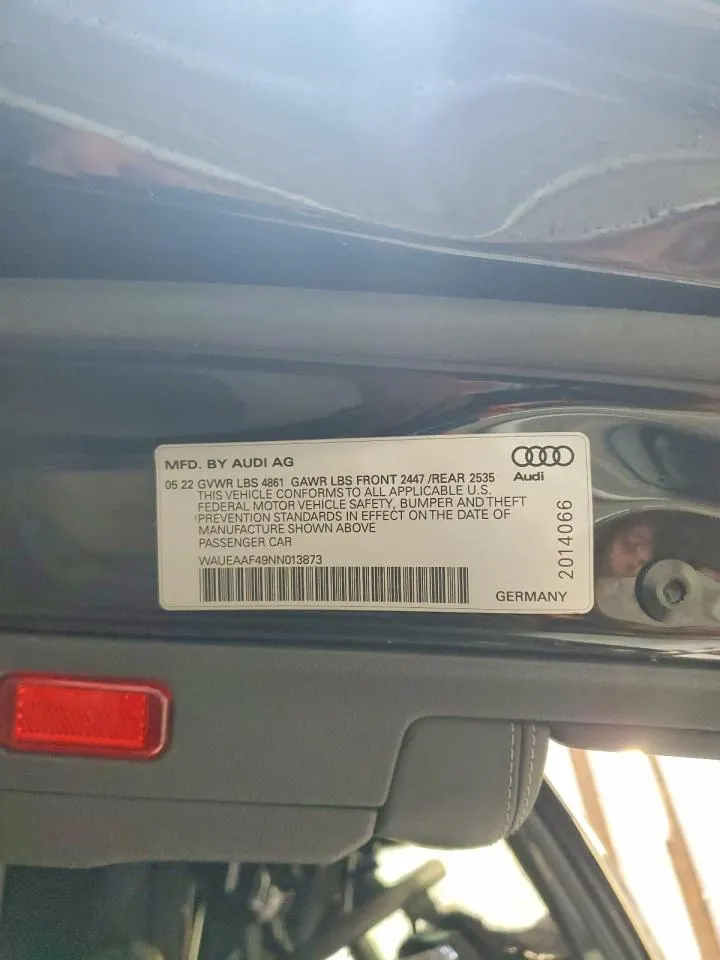 2022 Audi A4 Sedan S line Premium Plus