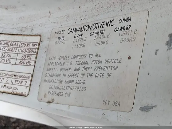 1993 Geo Metro