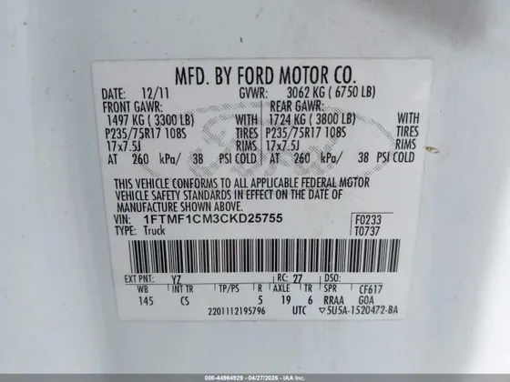 2012 Ford F-150 XL