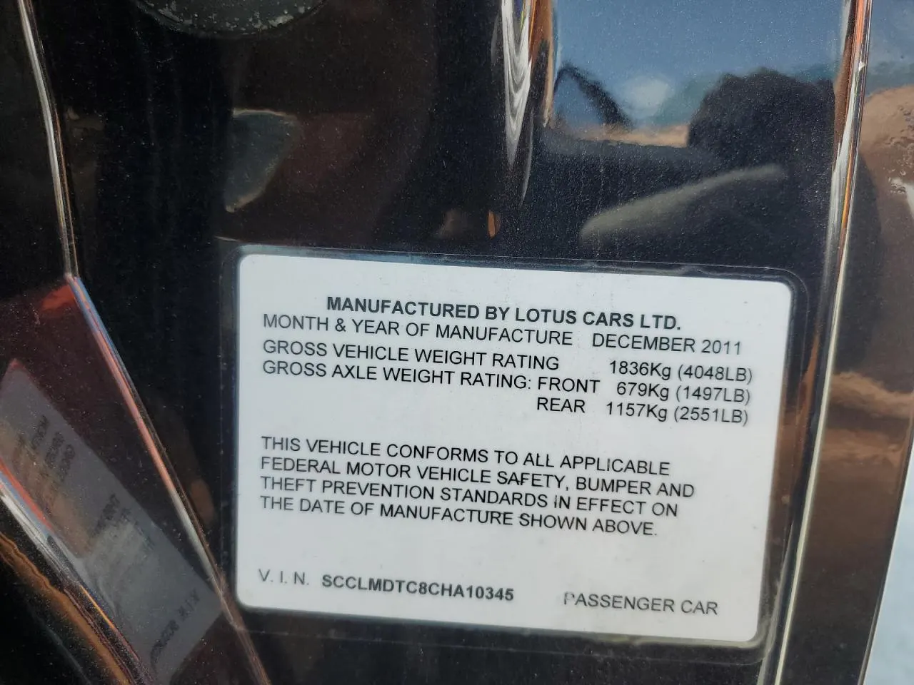 2012 Lotus Evora