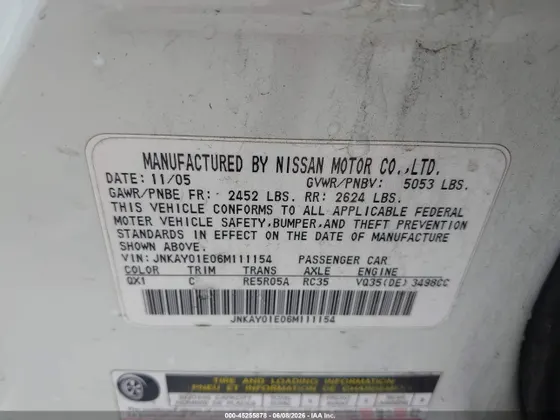 2006 INFINITI M35