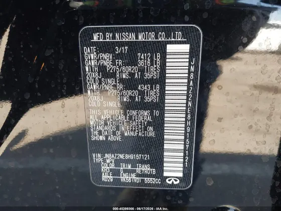 2017 INFINITI QX80