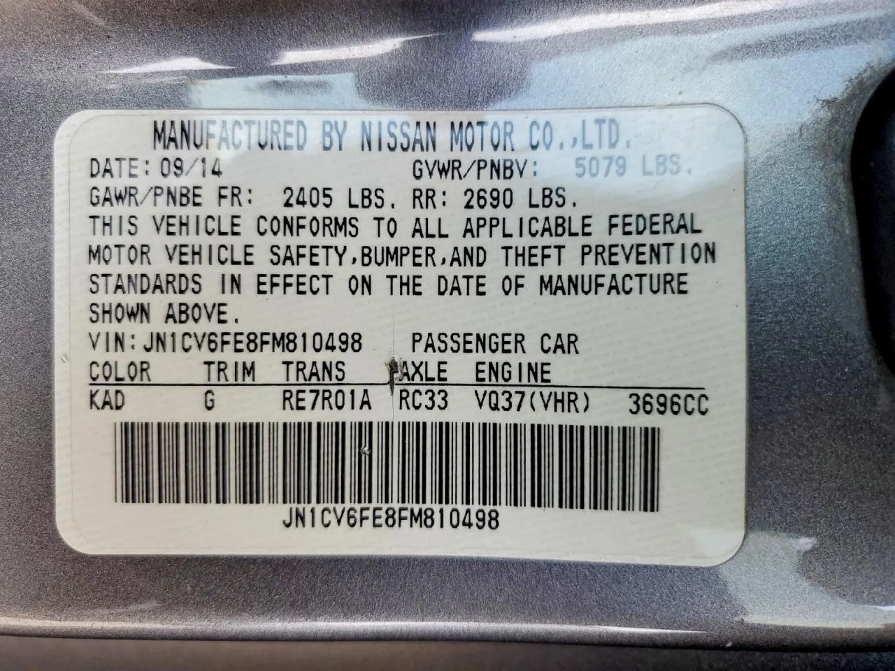 2015 INFINITI Q60 Convertible