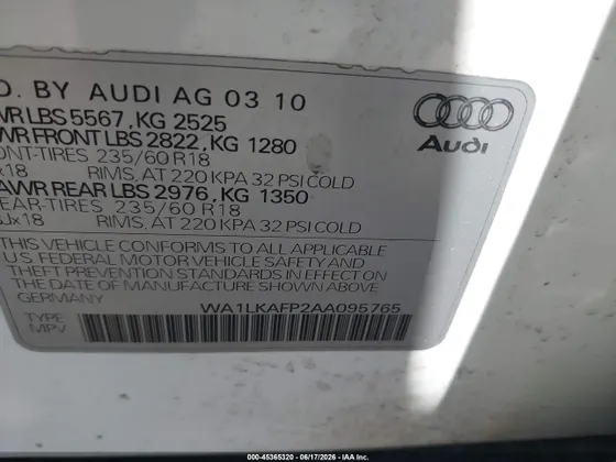 2010 Audi Q5 Premium Plus