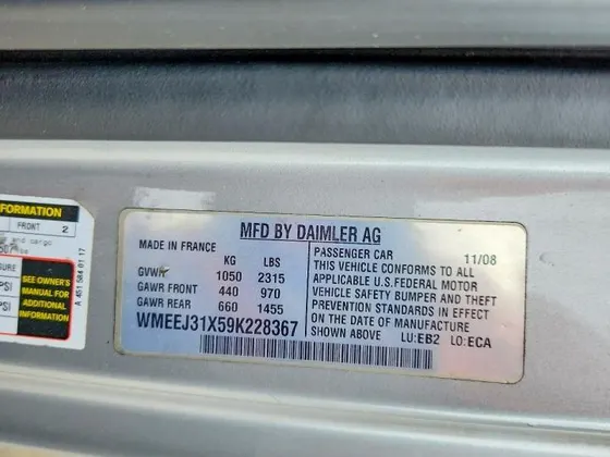 2009 smart fortwo Pure