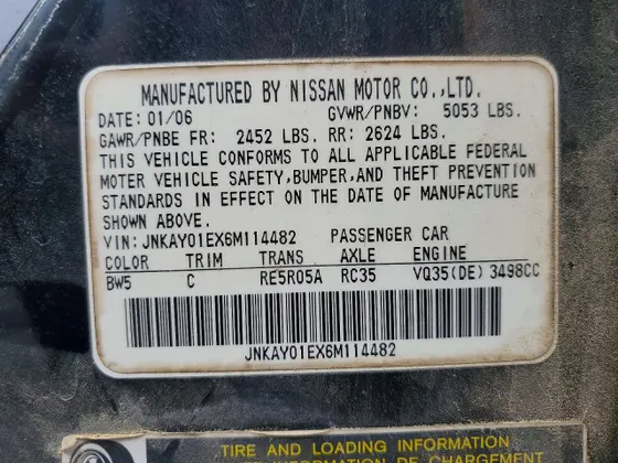 2006 INFINITI M35