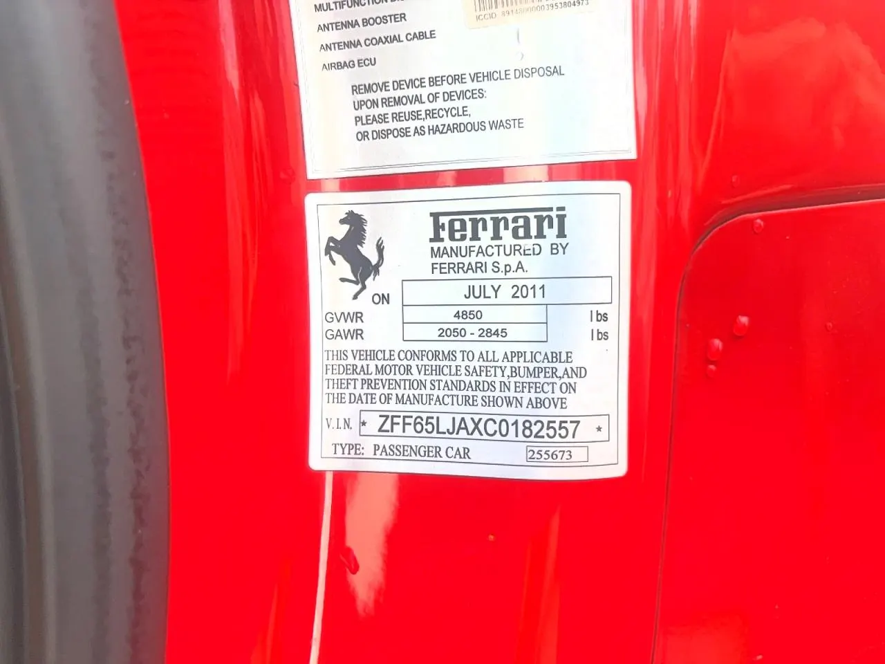2012 Ferrari California
