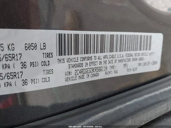 2019 Dodge Grand Caravan GT