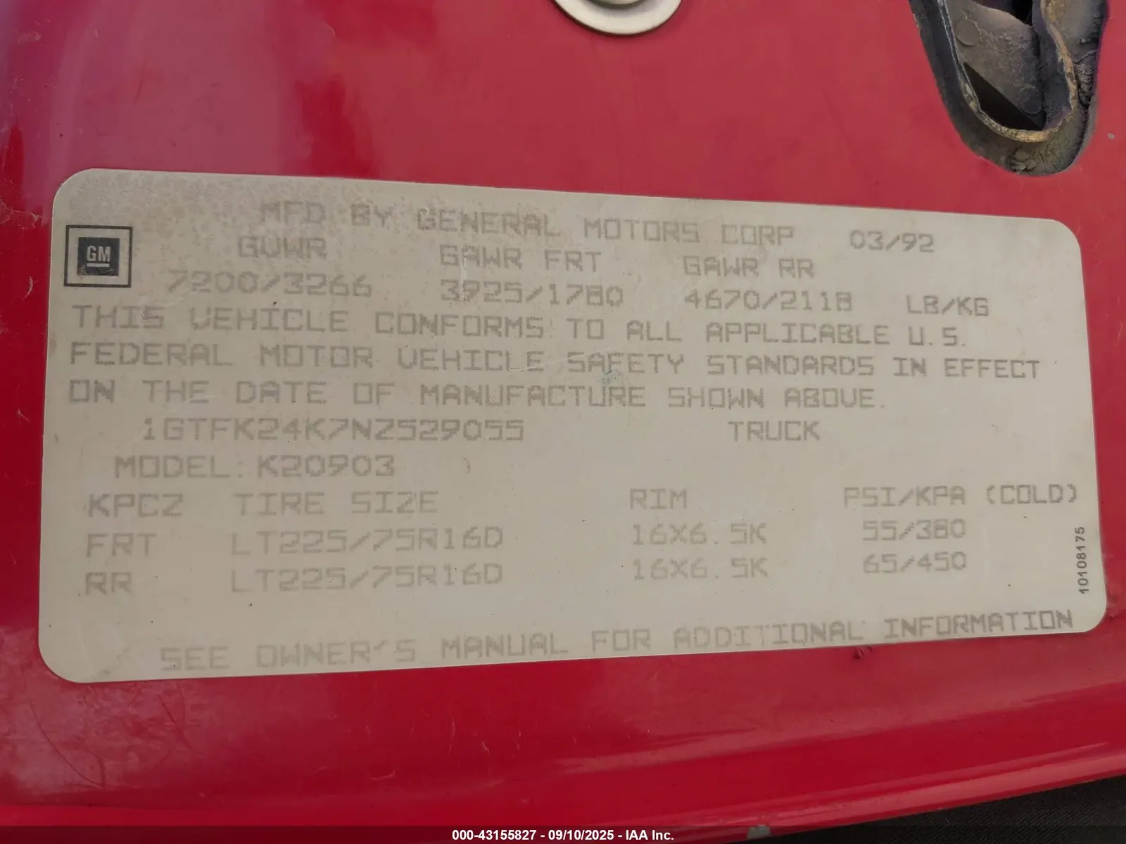 1992 GMC 3/4 Ton Pickups K2500
