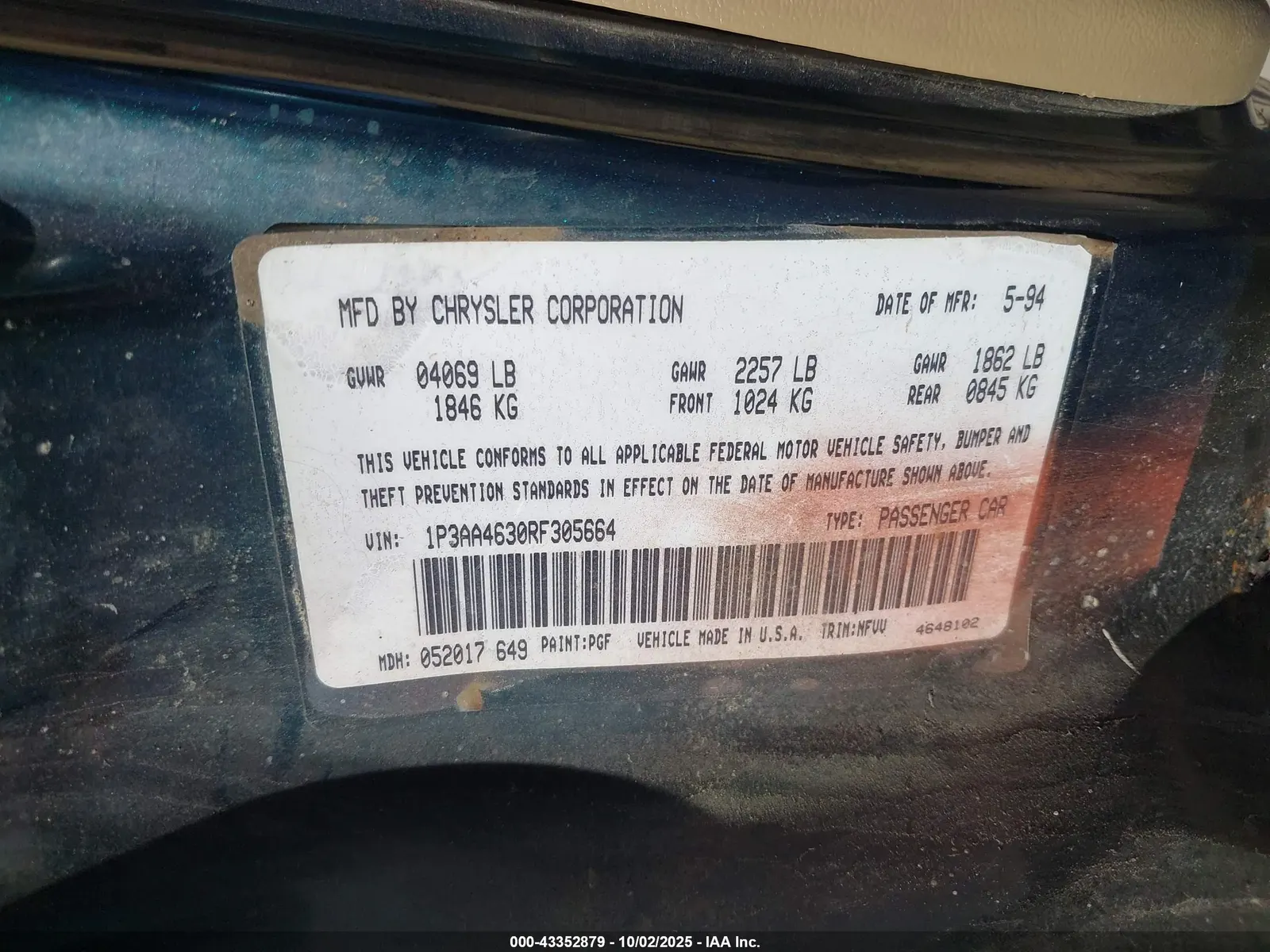 1994 Plymouth Acclaim