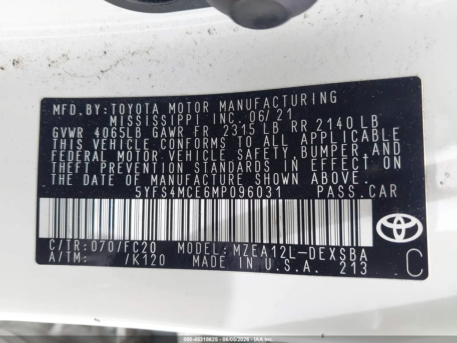 2021 Toyota Corolla SE