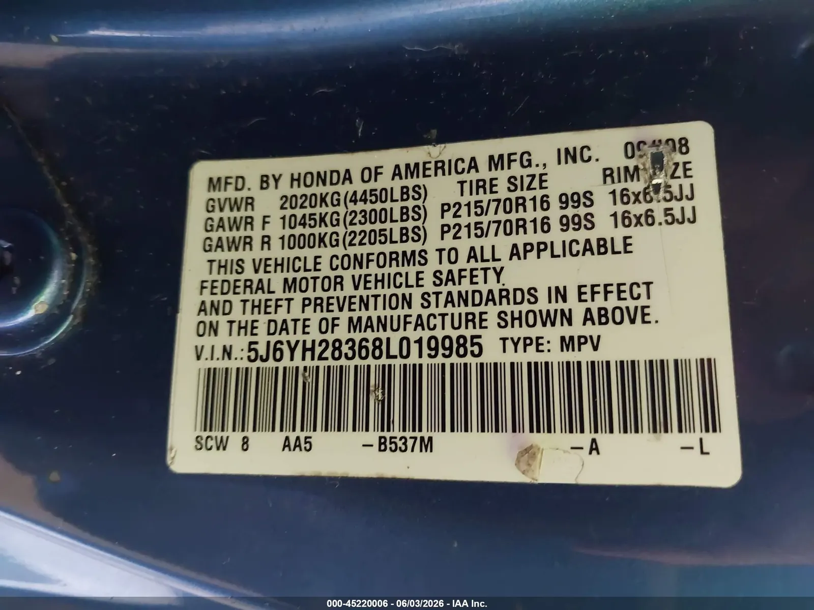 2008 Honda Element LX