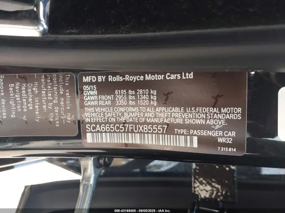 2015 Rolls-Royce Wraith