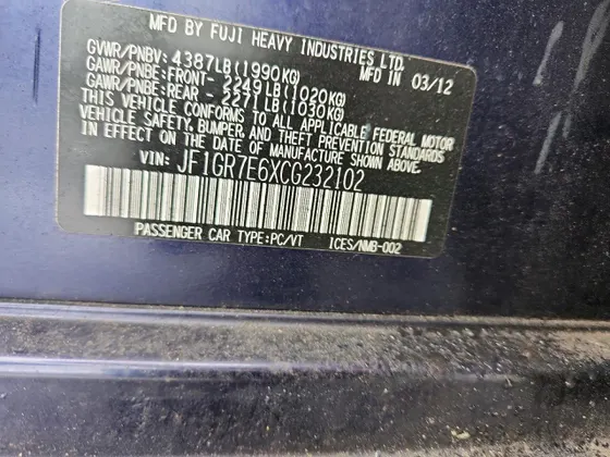 2012 Subaru Impreza Wagon WRX WRX